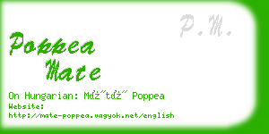 poppea mate business card